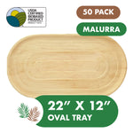 22" x 12" Large Oval Platter (50 PCs Wholesale/Bulk)