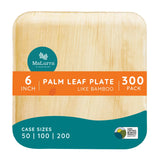 6” Square Palm Plates like Bamboo