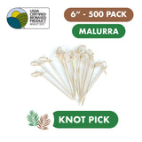 6" Bamboo Knot Picks (500 PCS/Case)