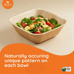 6" Palm Square Bowl like Bamboo (Wholesale/Bulk) 300 PCs