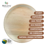 12” Round Palm Plates like Bamboo 50 PCs (Wholesale/Bulk)