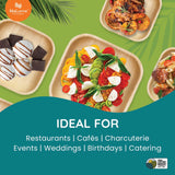 7" and 10" Square Set Palm Plates like Bamboo (Wholesale/Bulk)
