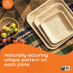 7" and 10" Square Set Palm Plates like Bamboo (Wholesale/Bulk)