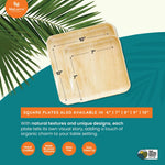 7" and 10" Square Set Palm Plates like Bamboo (Wholesale/Bulk)