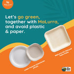 7" and 10" Square Set Palm Plates like Bamboo (Wholesale/Bulk)