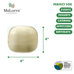 4" Palm Flat Plates like Bamboo 600 PCs - 300 PCs (Wholesale/Bulk)