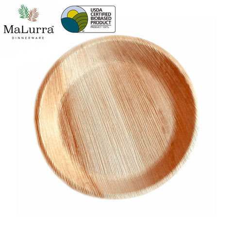 10 Inch Palm Plates Square by Malurra