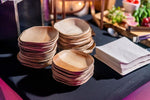 4" Bamboo Style Palm Tasting Plates | Wholesale Bulk