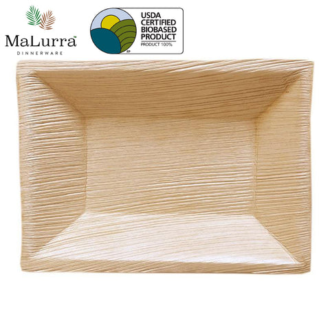 Disposable Bamboo Style Palm Bulk Wholesale Platters & Trays